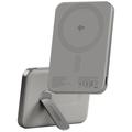 Empower by PanzerGlass Batterie externe sans fil avec support rotatif - 5000mAh, compatible Qi2 et MagSafe - Titane
