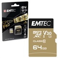 Carte MicroSD UHS-I U3 V30 Emtec SpeedIn Pro - ECMSDM64GXC10SP
