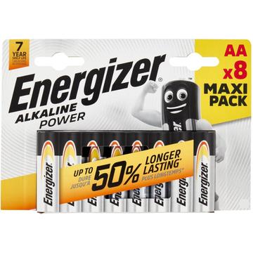 Piles alcalines Energizer Power LR6/AA - 8 Pcs.