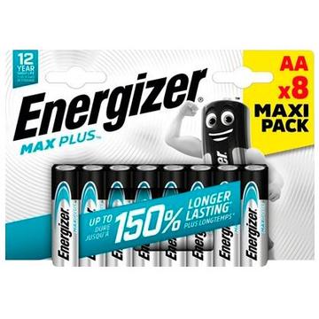 Piles alcalines Energizer Max Plus LR6/AA - 8 Pcs.