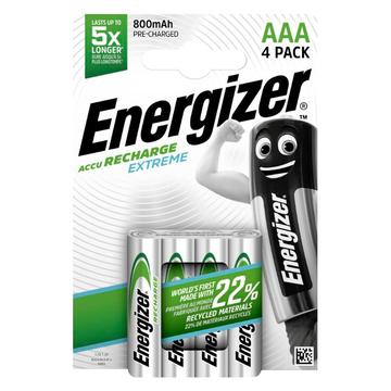 Energizer Recharge Extreme Piles rechargeables R03/AAA 800mAh - 4 Pcs.