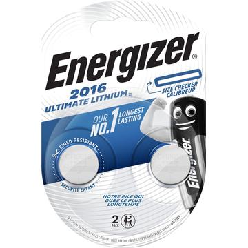 Energizer Ultimate CR2016 Coin Cell Battery 3V - 2 Pcs.