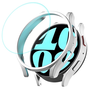 Coque Samsung Galaxy Watch6 avec Verre Trempé Enkay - 40mm - Argenté