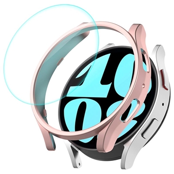 Coque Samsung Galaxy Watch6 avec Verre Trempé Enkay - 44mm - Rose Doré