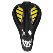 Enlee EN-330 Housse de selle de vélo résistante à l'eau avec rembourrage en silicone - Jaune / Noir / Blanc