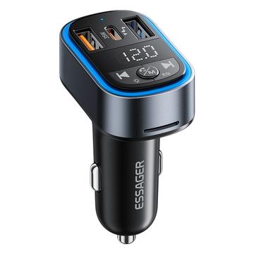 Essager ECCFM-CT0G-P Chargeur de voiture 35W avec émetteur FM Bluetooth - Gris