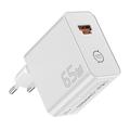 Chargeur mural GaN Essager ES-CD65 65W - USB-C/USB-A - Blanc