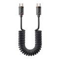 Câble USB-C Essager Spring avec recharge rapide PD - 1.8m/60W - Noir