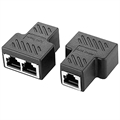 Adaptateur Répartiteur Ethernet RJ45 1x2 - 2 Pièces - Noir