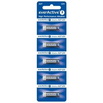 Piles alcalines EverActive A27/L828 12V - 5 pièces