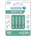 EverActive Infinity Line EVHRL03-550 Piles AAA rechargeables 550mAh - 4 Pcs.