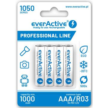 EverActive Professional Line EVHRL03-1050 Piles rechargeables AAA 1050mAh - 4 Pcs.