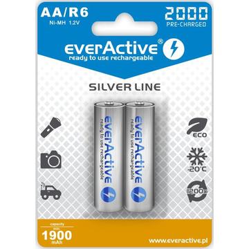 EverActive Silver Line EVHRL6-2000 Piles AA rechargeables 2000mAh - 2 Pcs.