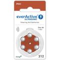 EverActive Ultrasonic 312/PR41 Piles pour appareils auditifs - 6 pièces