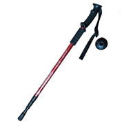 Bâton de randonnée extensible à 3 sections - 135cm - Rouge