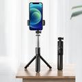 Bâton de selfie et trépied Bluetooth extensible avec déclencheur à distance - Noir