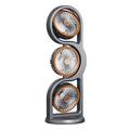 Ventilateur de bureau F17 à 3 pales avec rotation à 360°, éclairage LED - Gris
