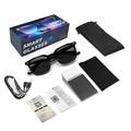 Lunettes intelligentes F70 AI avec traduction en temps réel, commande tactile et protection contre les UV - Noir / Gris