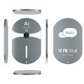 Traducteur Bluetooth magnétique F8pro AI avec 138 langues - Gris