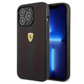 Coque iPhone 14 Pro Ferrari On Track Perforated - Rouge / Noire