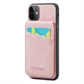 Coque Hybride iPhone 11 avec Revêtement Fierre Shann avec Porte-Cartes et Support