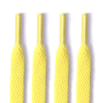 Lacets plats en polyester - 120cm - Jaune