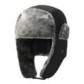Chapeau de trappeur d'hiver épais doublé de polaire - Noir