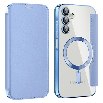 Étui à rabat Samsung Galaxy A15 avec fente pour carte - Compatible MagSafe - Bleu