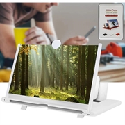Amplificateur de loupe d'écran pliable / Support de téléphone - Blanc