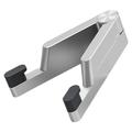 Support de téléphone pliable en alliage d'aluminium pour smartphones/tablettes 4-7" - Argent