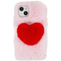 Coque iPhone 14 en TPU - Plush Heart - Rose