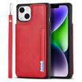 Etui Portefeuille Kickstand Magnétique iPhone 14 Plus - Rouge