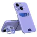 Coque iPhone 14 Plus avec Porte-Cartes CamStand - Violet