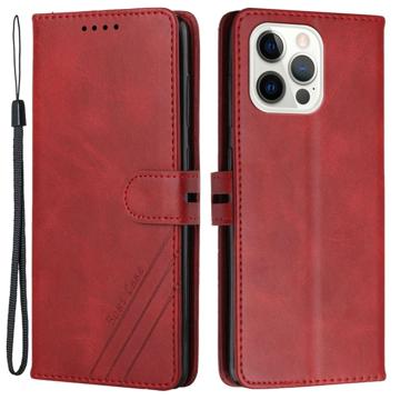 Étui Portefeuille iPhone 14 Pro - Business Style - Rouge