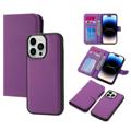 Étui Portefeuille Amovible pour iPhone 14 Pro - Violet