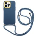 Coque Hybrid 360 iPhone 14 Pro Max avec Lanière - Bleu