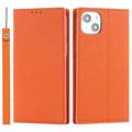 Étui Portefeuille iPhone 14 en Cuir avec RFID - Orange