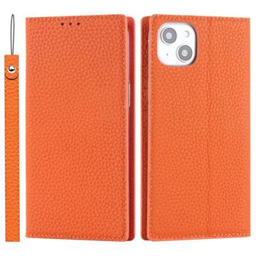 Étui Portefeuille iPhone 14 en Cuir avec RFID - Orange