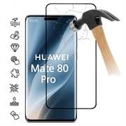Protecteur d'écran Huawei Mate 80 Pro en verre trempé Couverture complète - 9H - Bord noir