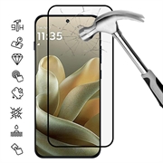 Protecteur d'écran Motorola Edge 70 Pro en verre trempé Couverture complète - 9H - Bord noir