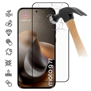 Protecteur d'écran Motorola Moto G77 en verre trempé Couverture complète - 9H - Bord noir