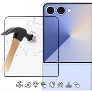 Protecteur d'écran Samsung Galaxy Z Flip8 en verre trempé Couverture complète - 9H - Bord noir