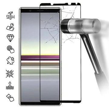 Protecteur d’Écran Sony Xperia 5 V en Verre Trempé Full Cover - Bord Noir