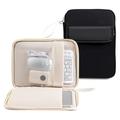 Housse à ouverture totale pour tablette/ordinateur portable avec plusieurs compartiments - Noir