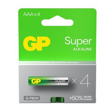 GP Super G-Tech LR03/AAA Piles alcalines 1000mAh - 4 Pcs.