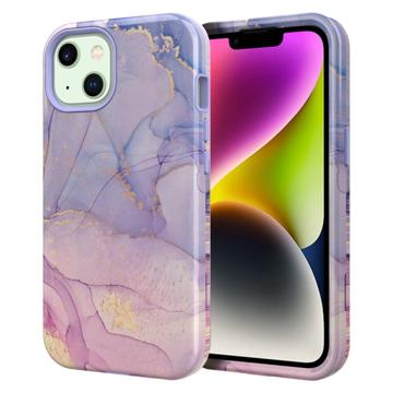 Coque Hybride Stylish Gradient iPhone 14 Plus - Marbre - Violet