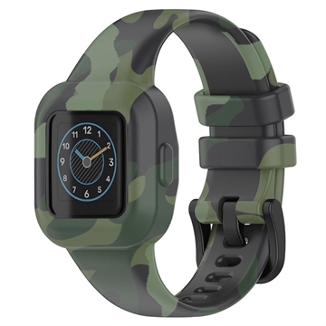 Bracelet Garmin VivoFit Jr. 3 en Silicone Souple - Vert camouflage