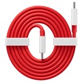 Câble USB Type-C OnePlus Warp Charge 5481100047 - 1m (Emballage ouvert - Bulk) - Rouge / Blanc
