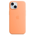 Coque iPhone 15 Plus en Silicone avec MagSafe Apple MT173ZM/A - Sorbet à l'orange