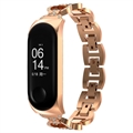 Bracelet Xiaomi Mi Band 5/6 en Acier Inoxydable Glam - Rose Doré